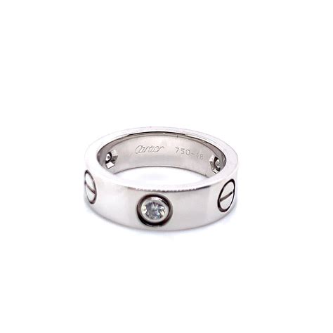 cartier silver ring with diamonds|cartier 750 ring 52833a.